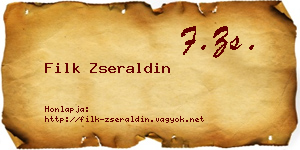 Filk Zseraldin névjegykártya